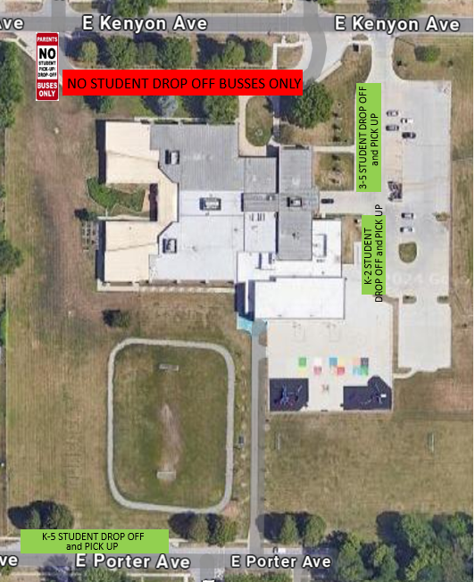 lovejoy student drop off and pick up location map
